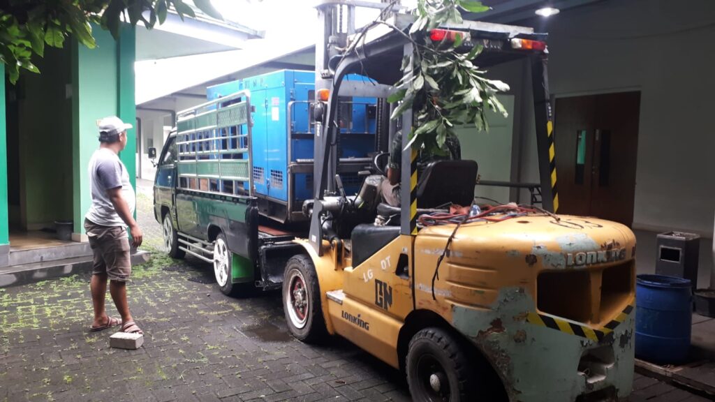 Pindahan mesin genset antar kota antar provinsi