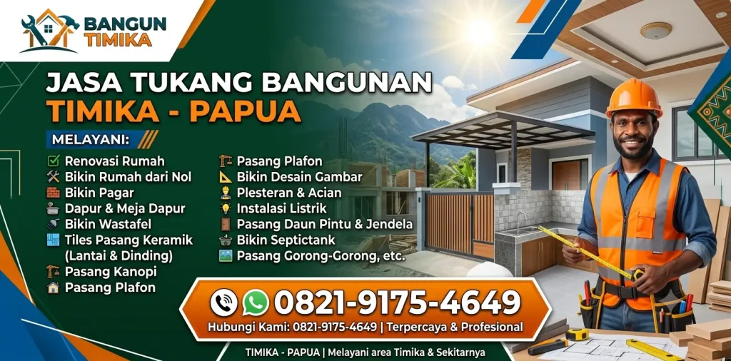 jasa tukang bangunan timika papua banner